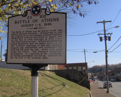 Battle of Athens historical marker (Photo: Tennessee Historical Commission)