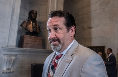 Rep. Jeremy Faison, R-Cosby, said his visit to Rep. Todd Warner's table was the first time the two have spoken in almost a year, despite serving in the legislature together. (Photo: John Partipilo)