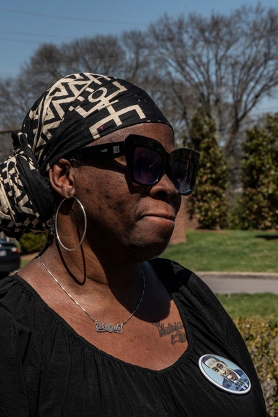 Shaundelle Brooks on Monday at a press conference near Covenant School in Nashville. (Photo: John Partipilo)