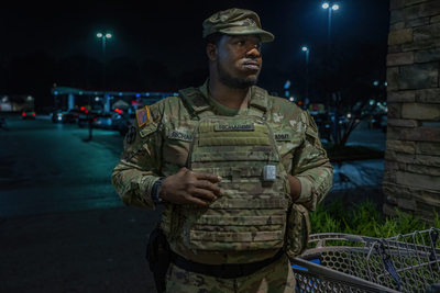 A Black man in a military uniform.