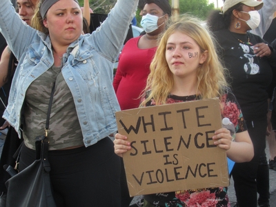 Protesters marching and gathering in Milwaukee during the first day of demonstrations. (Photo by Isiah Holmes)