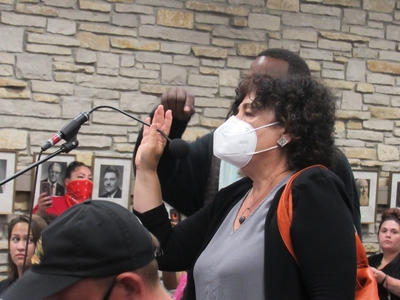 Deja Vishny, a lawyer assisting Motley in representing the families. (Photo by Isiah Holmes)