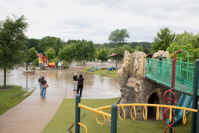Flooding in Wauwatosa after the August 2025 storm. (Photo courtesy of Erol Reyal)