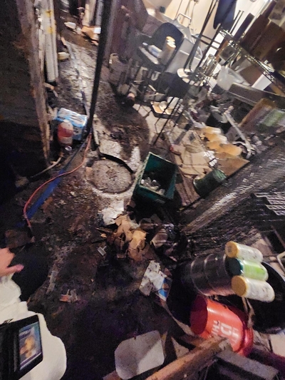 Flood damage to local businesses in Milwaukee after the August 2025 storm. (Photo courtesy of the Milwaukee Health Department)