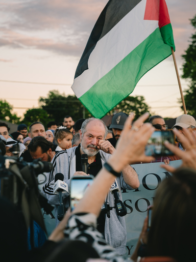 Salah Sarsour being released from immigration detention in June, 2026 . (Photo courtesy of Yaseen Najeed)