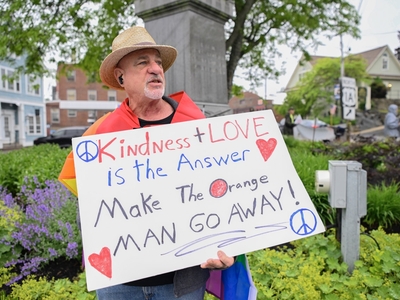 ‘People are angry’: Thousands turn out across Maine to protest Trump