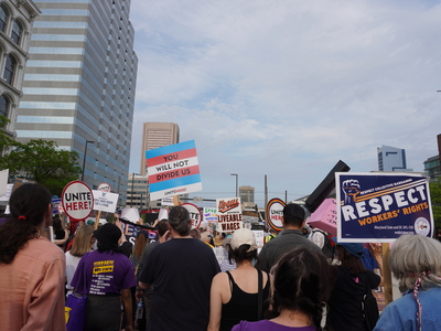 May Day rally expands to broad anti-Trump protest in Baltimore, across the nation