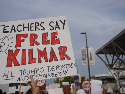 May Day rally expands to broad anti-Trump protest in Baltimore, across the nation