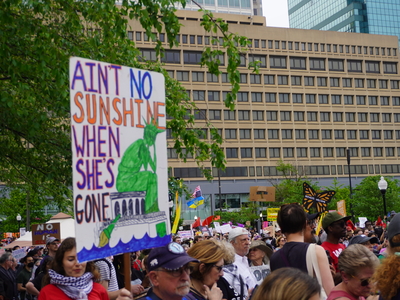 May Day rally expands to broad anti-Trump protest in Baltimore, across the nation