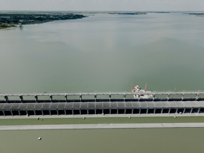 The Wesley E. Seale Dam on the Nueces River.