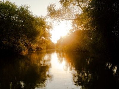 The Nueces River at sunset on Oct. 20, 2025.