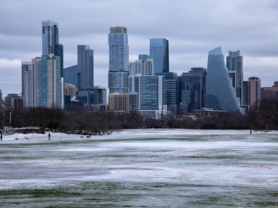 Some Austinites headed outdoors to Zilker Park with their dogs on Sunday.