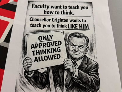 Multiple flyers were spotted around the Texas Tech campus early in the 2026 spring semester.