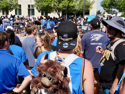 Nearly 500,000 line parade route to celebrate Oklahoma City Thunder’s championship victory