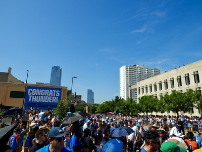 Nearly 500,000 line parade route to celebrate Oklahoma City Thunder’s championship victory