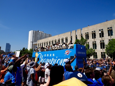 Nearly 500,000 line parade route to celebrate Oklahoma City Thunder’s championship victory