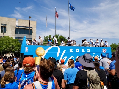 Nearly 500,000 line parade route to celebrate Oklahoma City Thunder’s championship victory