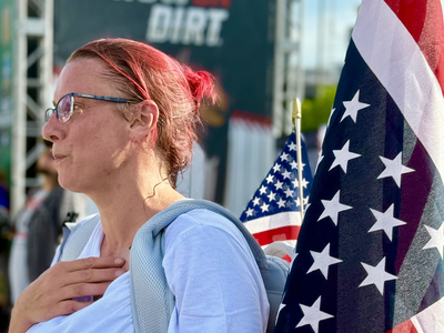 Protesters use CWS as backdrop to decry Trump immigration policies, raids
