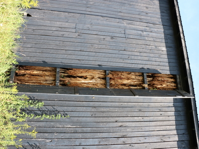 A vertical side panel opens in the barn.