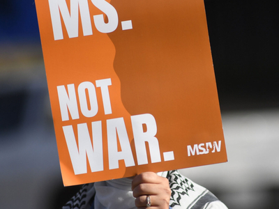 Jackson protest focuses on attack on Iran, treatment of Palestinians and crackdown on immigration