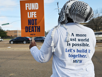 Jackson protest focuses on attack on Iran, treatment of Palestinians and crackdown on immigration