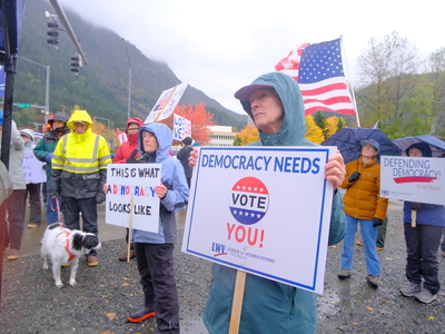Alaskans join nationwide No Kings rally focused on getting out the vote