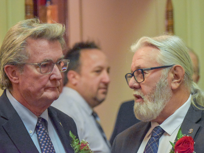 Shekarchi doubles down on housing; Ruggerio keeps it brief on first day of legislative session