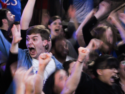 As Kansas basketball wins national title, downtown crowd revels in breathtaking comeback