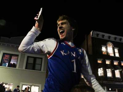 As Kansas basketball wins national title, downtown crowd revels in breathtaking comeback