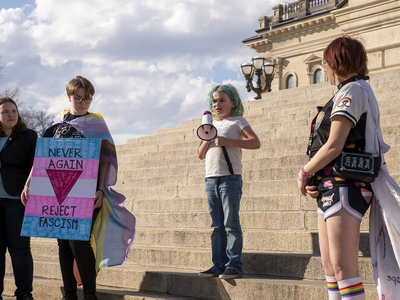 Defiant transgender children, filled with love and rage, march on Kansas Statehouse
