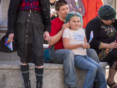 Defiant transgender children, filled with love and rage, march on Kansas Statehouse