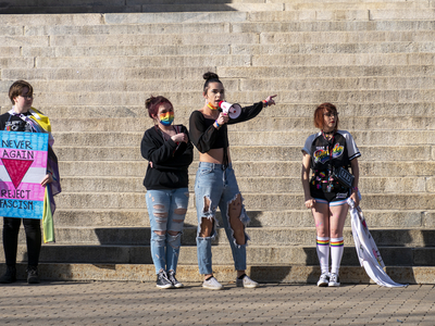 Defiant transgender children, filled with love and rage, march on Kansas Statehouse