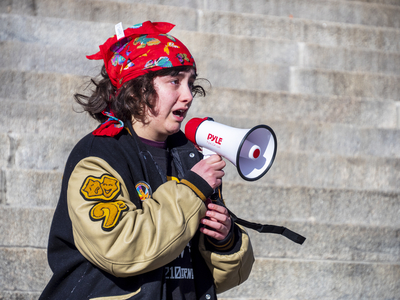 Defiant transgender children, filled with love and rage, march on Kansas Statehouse