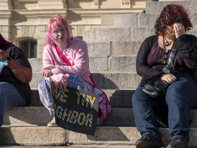 Defiant transgender children, filled with love and rage, march on Kansas Statehouse