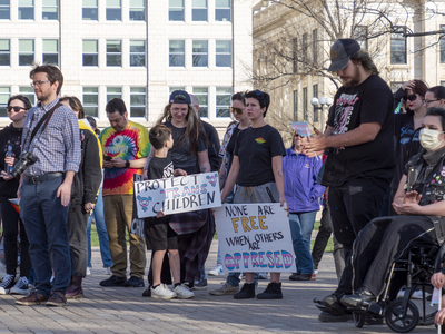 Defiant transgender children, filled with love and rage, march on Kansas Statehouse