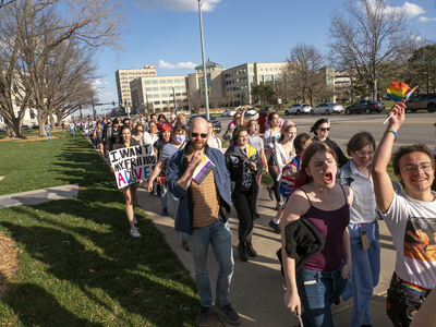 Defiant transgender children, filled with love and rage, march on Kansas Statehouse