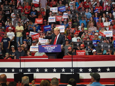 Trump and Vance talk RNC, assassination attempt and manufacturing at Grand Rapids rally