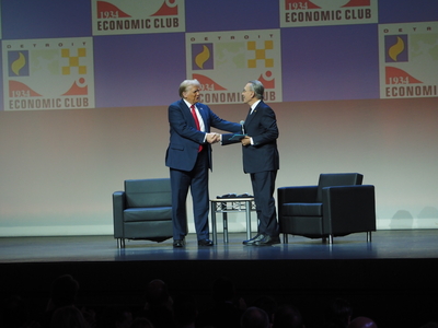 In Motown, Trump says if Harris wins, the &lsquo;whole country will end up being like Detroit&rsquo;