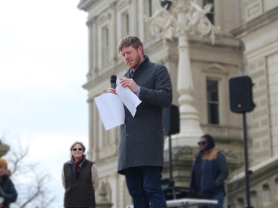 The People’s March draws hundreds to the Michigan Capitol before Trump’s inauguration
