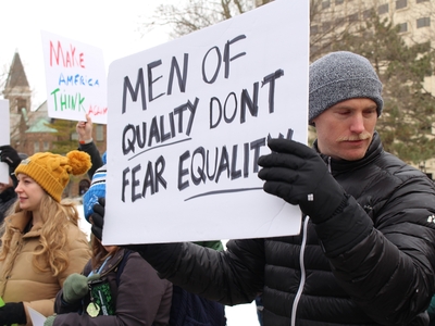 The People’s March draws hundreds to the Michigan Capitol before Trump’s inauguration