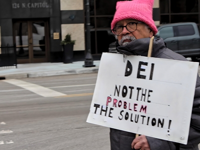 The People’s March draws hundreds to the Michigan Capitol before Trump’s inauguration