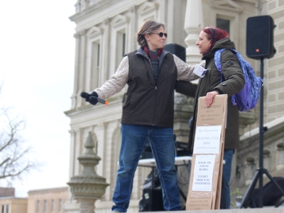 The People’s March draws hundreds to the Michigan Capitol before Trump’s inauguration