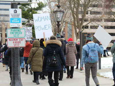The People’s March draws hundreds to the Michigan Capitol before Trump’s inauguration