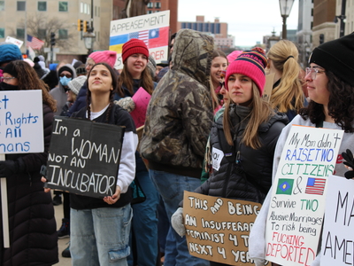 The People’s March draws hundreds to the Michigan Capitol before Trump’s inauguration
