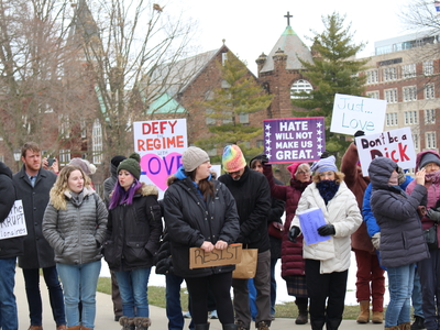The People’s March draws hundreds to the Michigan Capitol before Trump’s inauguration
