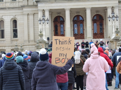 The People’s March draws hundreds to the Michigan Capitol before Trump’s inauguration
