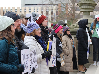 The People’s March draws hundreds to the Michigan Capitol before Trump’s inauguration