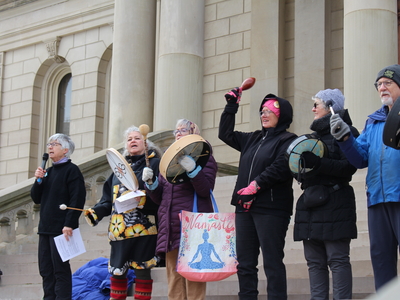 The People’s March draws hundreds to the Michigan Capitol before Trump’s inauguration
