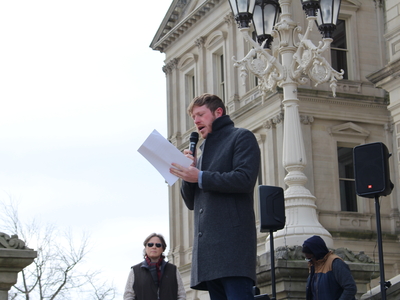 The People’s March draws hundreds to the Michigan Capitol before Trump’s inauguration
