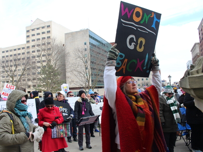 The People’s March draws hundreds to the Michigan Capitol before Trump’s inauguration